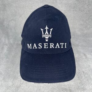 Maserati Cap Mens One Size Blue 100% Cotton Adjustable Strapback Baseball Hat